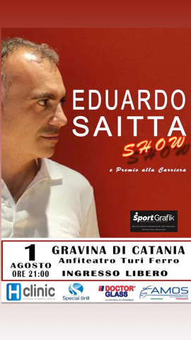 Eduardo Saitta Show all'anfiteatro Turi Ferro di Gravina